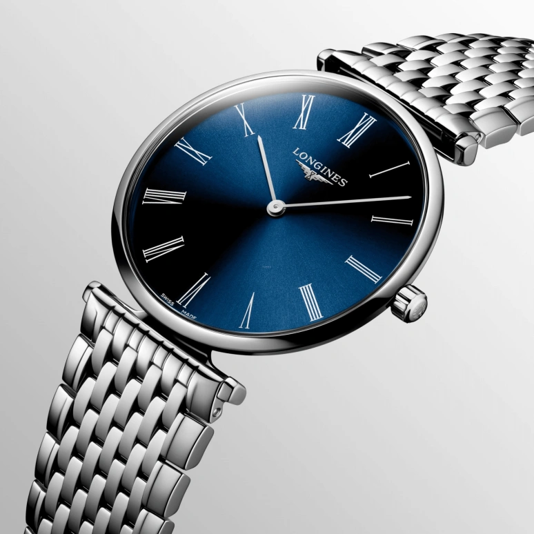 Longines,Elegant 38mm,38mm,Stainless Steel,Blue,Quartz,In-house Caliber,Sapphire,L4,L4.866.4.94.6