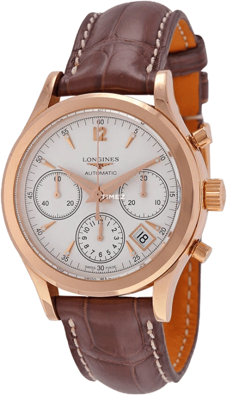 Longines,Heritage Classic 39mm,39mm,Rose Gold,White,Automatic,Chronograph,Day,L2,L2.742.8.76.2