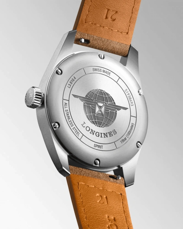 Longines,Spirit 40mm,40mm,Stainless Steel,Green,Automatic,Date,64hours,L3,L3.810.4.03.2