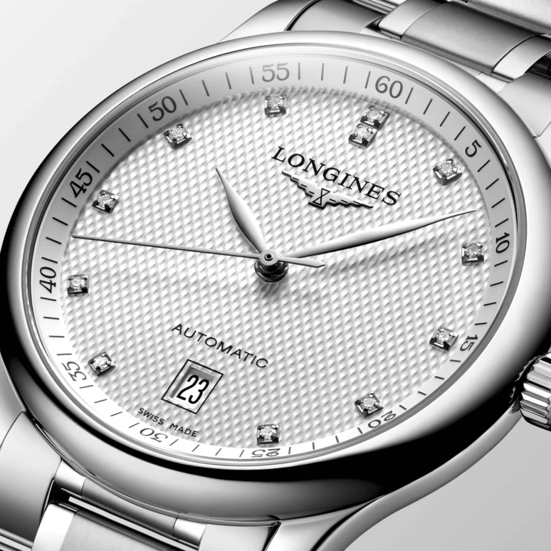 Longines,Master 38.50mm,38.50mm,Stainless Steel,Beige,Automatic,Chronograph,Date,L2,L2.628.4.77.6