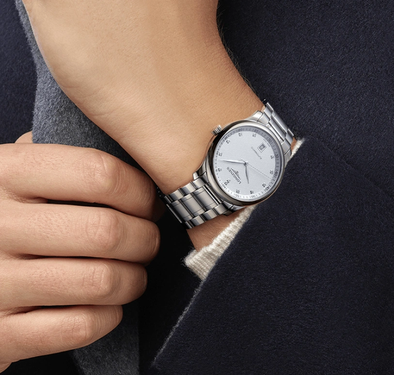 Longines,Master 38.50mm,38.50mm,Stainless Steel,Beige,Automatic,Chronograph,Date,L2,L2.628.4.77.6