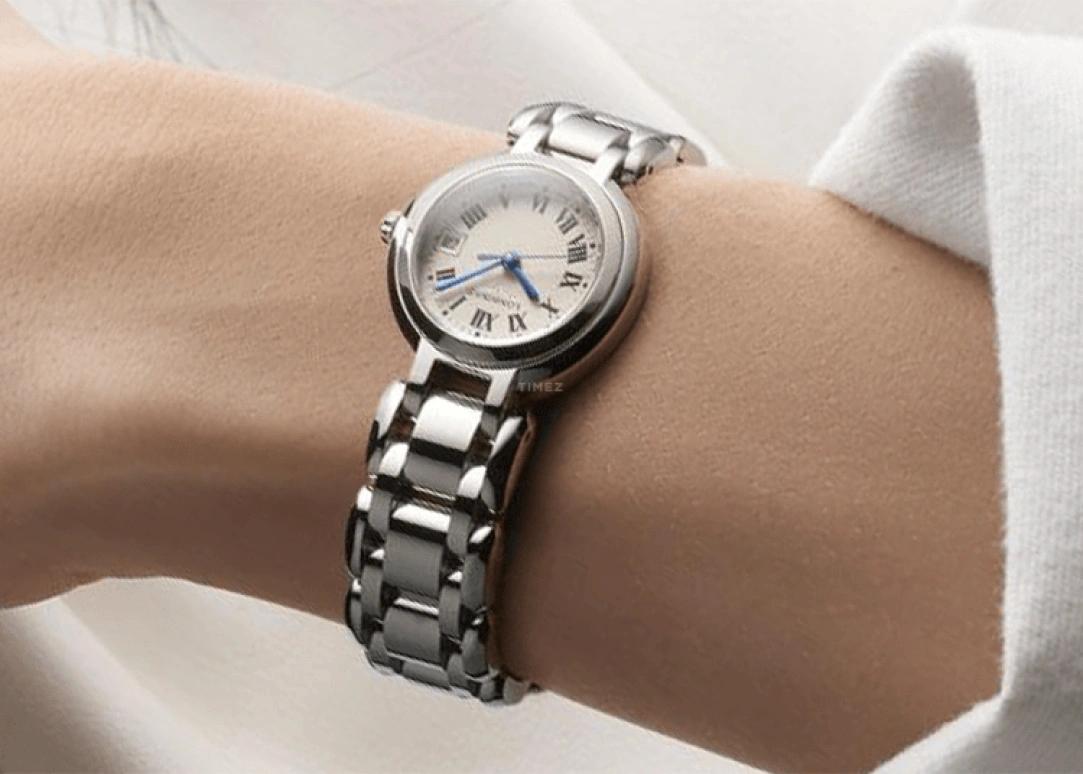 Longines,PrimaLuna 26.50mm,26.50mm,Stainless Steel,Silver,Quartz,Date,26280hours,L8,L8.110.4.71.6