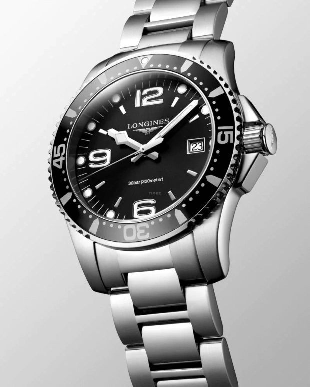 Longines,HydroConquest 41mm,41mm,Stainless Steel,Black,Quartz,Day,26280hours,L3,L3.740.4.56.6