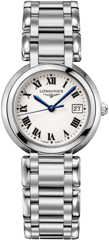 Longines,PrimaLuna 30mm,30mm,Stainless Steel,Silver,Quartz,Date,26280hours,L8,L8.112.4.71.6