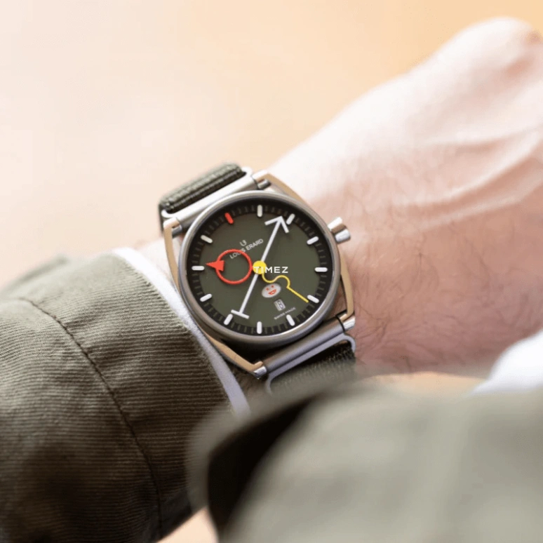 Louis Erard,Noirmont X 40mm,40mm,Titanium,Khaki Green,Automatic,Day,38hours,75357TT06,75357TT06.BTT89