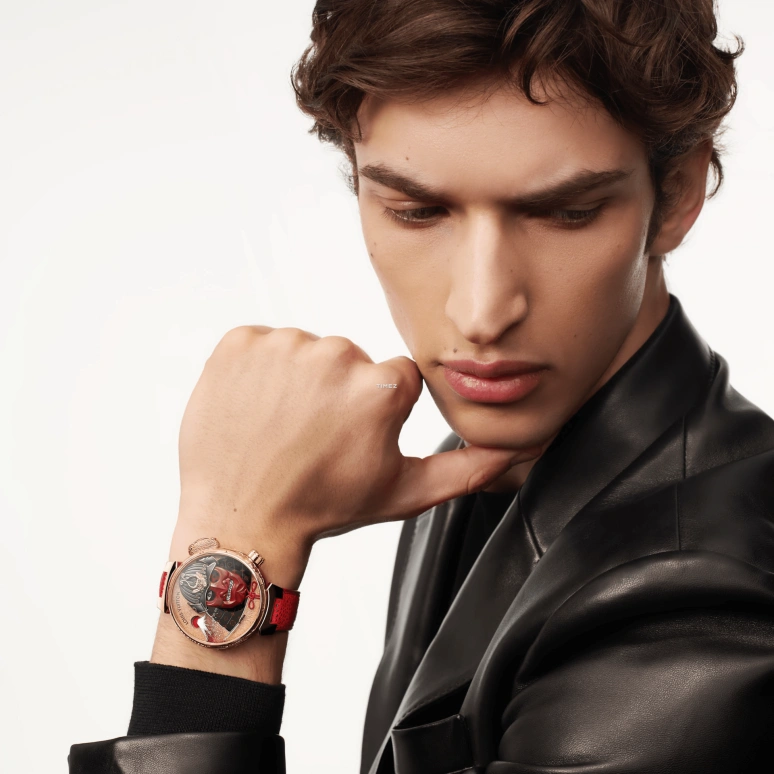 LOUIS VUITTON,Tambour Bushido Automata 46.80mm,46.80mm,Rose Gold,Red,Handwound,Jumping Hours,Retrograde,W1PG31