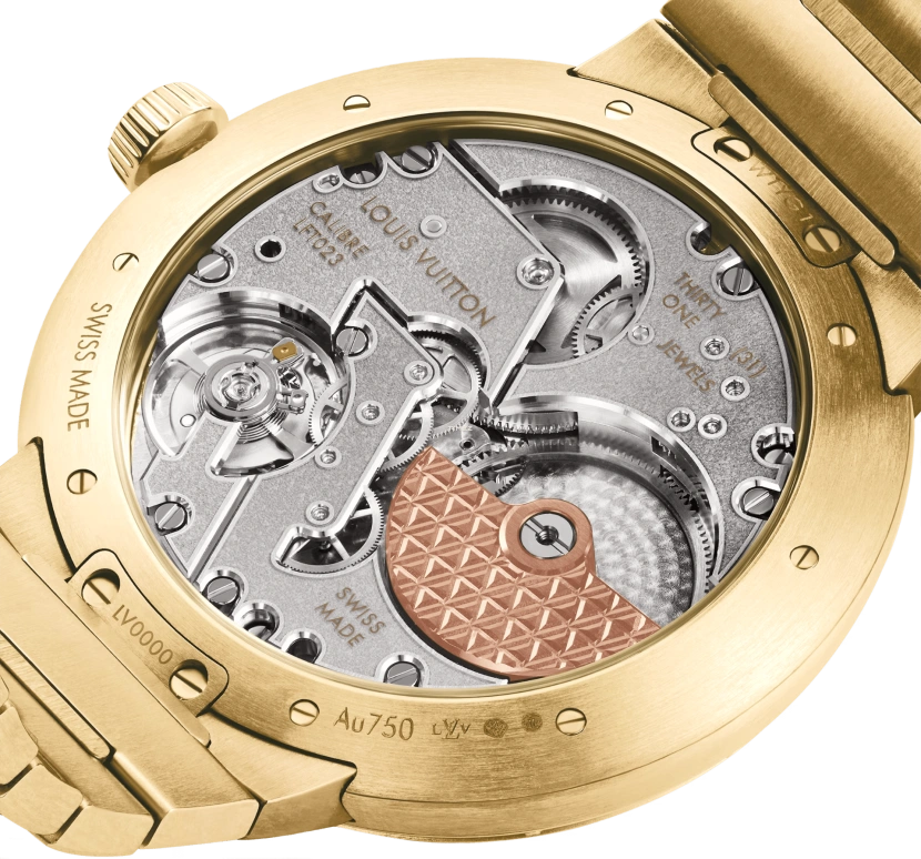 路易威登,Tambour 40毫米,40毫米,黄金,白色,自动上弦,蓝宝石,水晶玻璃,圆形,利昂内尔·梅西,泰勒·斯威夫特,梅老板,小跳蚤,霉霉,W1YG10
