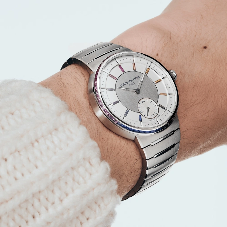 LOUIS VUITTON,Tambour 40mm,40mm,Platinum,Grey,Automatic,50hours,In-house Caliber,W1PT10