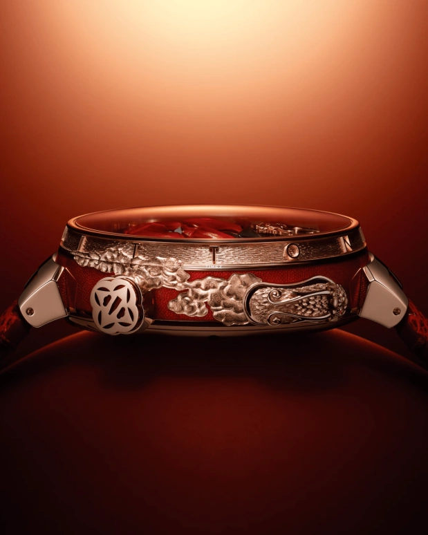 LOUIS VUITTON,Tambour Bushido Automata 46.80mm,46.80mm,Rose Gold,Red,Handwound,Jumping Hours,Retrograde,W1PG31