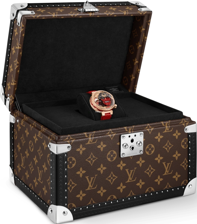 LOUIS VUITTON,Tambour Bushido Automata 46.80mm,46.80mm,Rose Gold,Red,Handwound,Jumping Hours,Retrograde,W1PG31