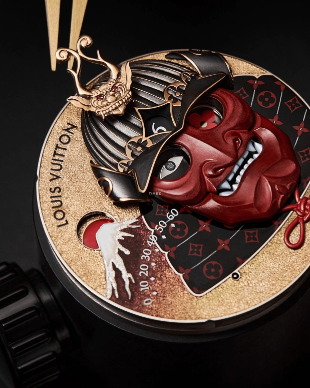 LOUIS VUITTON,Tambour Bushido Automata 46.80mm,46.80mm,Rose Gold,Red,Handwound,Jumping Hours,Retrograde,W1PG31