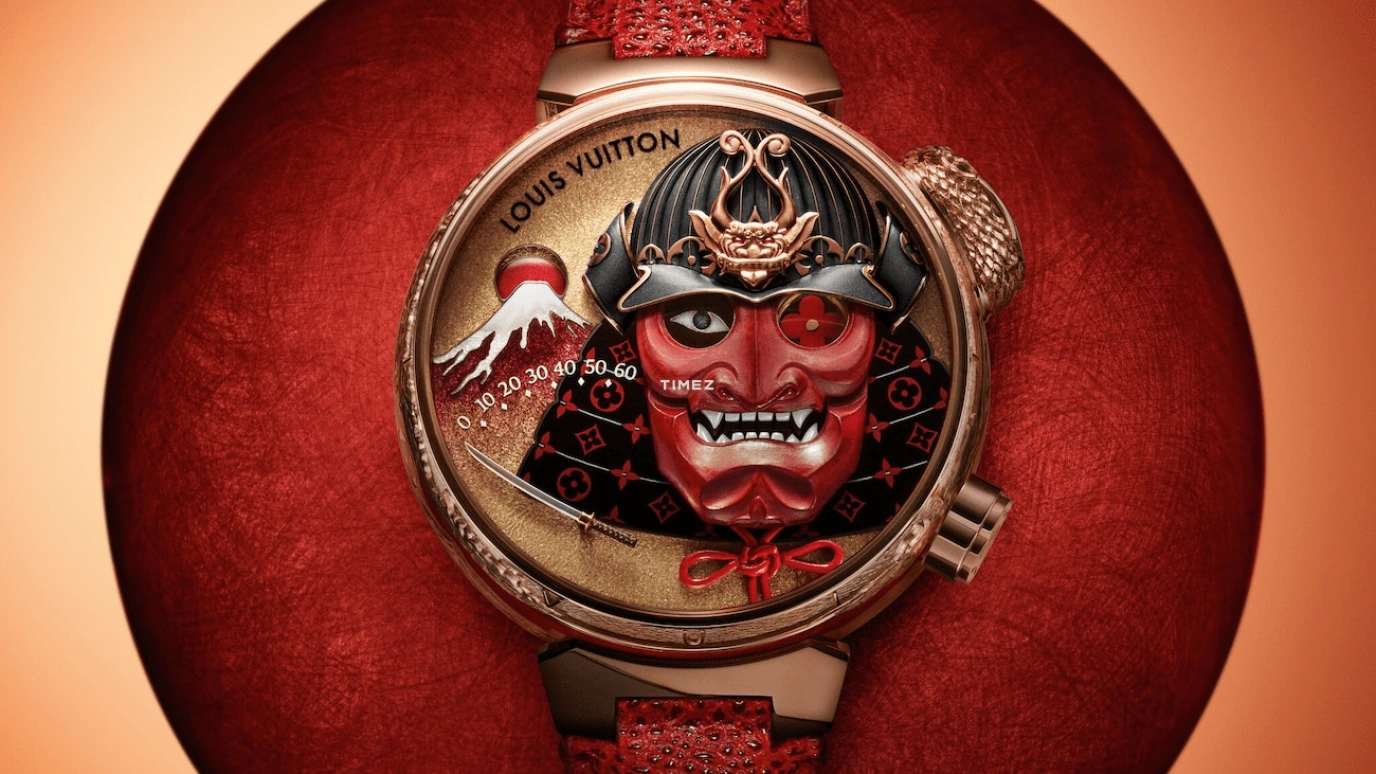 LOUIS VUITTON,Tambour Bushido Automata 46.80mm,46.80mm,Rose Gold,Red,Handwound,Jumping Hours,Retrograde,W1PG31