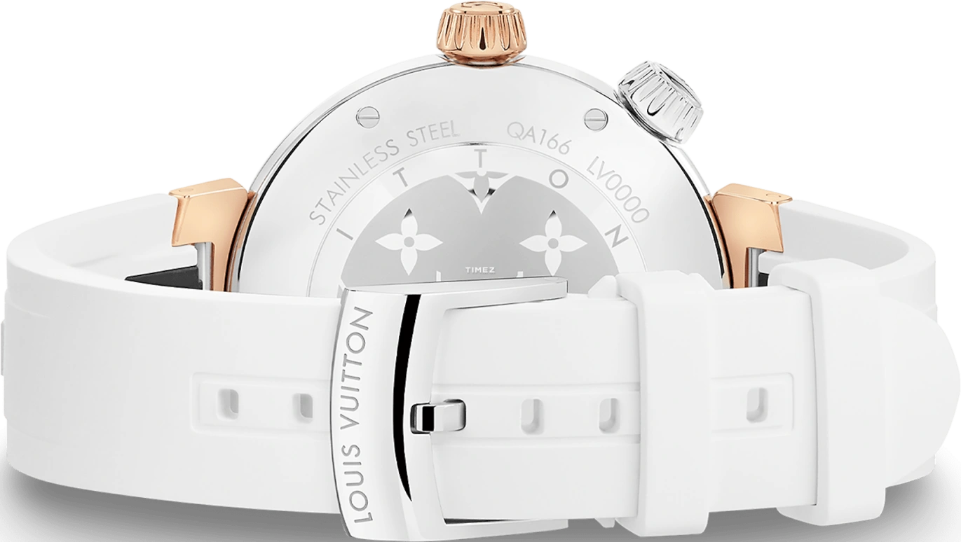 LOUIS VUITTON,Tambour Street Diver 39.50mm,39.50mm,Stainless Steel,White,Quartz,Sapphire,Crystal Glass,Round,QBB198