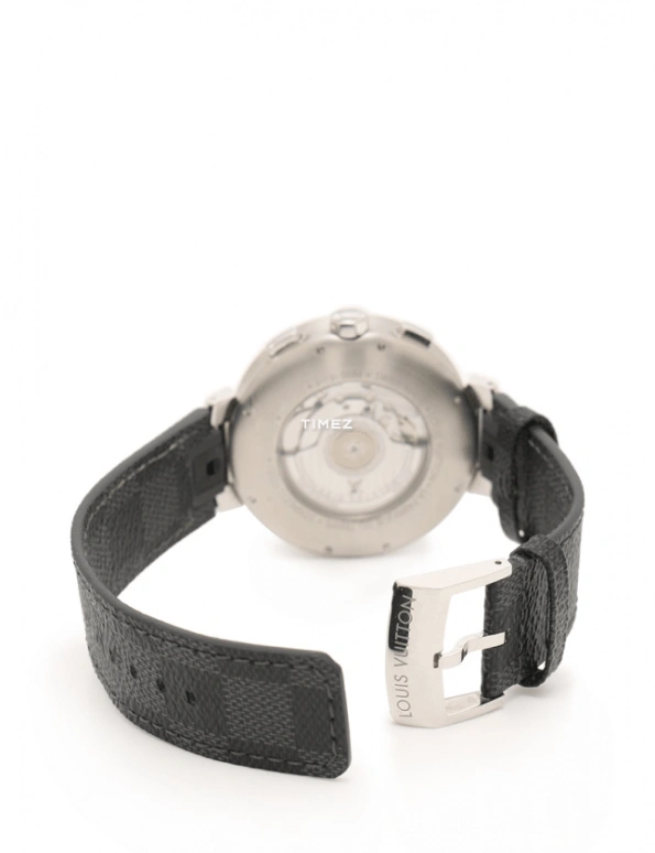 LOUIS VUITTON,Tambour Moon 44mm,44mm,Stainless Steel,Luminous,Black,Automatic,Chronograph,Day,QAAA14