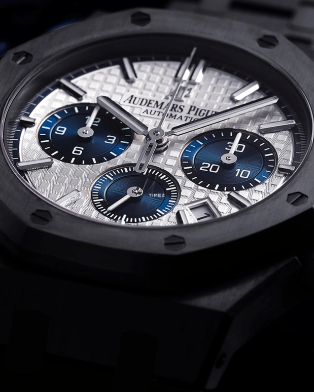 MAD Paris,Other ,Stainless Steel,Silver,Blue,Automatic,Chronograph,Day,26315STROCH001