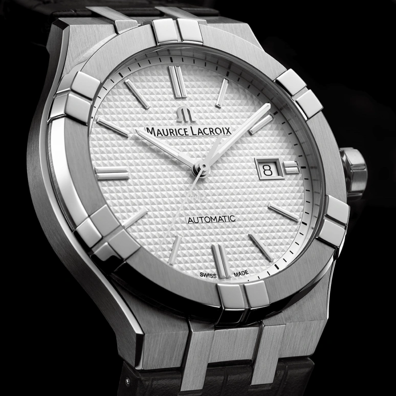 Maurice Lacroix,Aikon 42mm,42mm,Stainless Steel,Silver,Automatic,Day,38hours,AI6008,AI6008-SS001-130-1