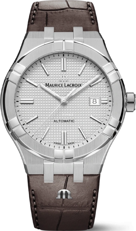 Maurice Lacroix,Aikon 42mm,42mm,Stainless Steel,Silver,Automatic,Day,38hours,AI6008,AI6008-SS001-130-1