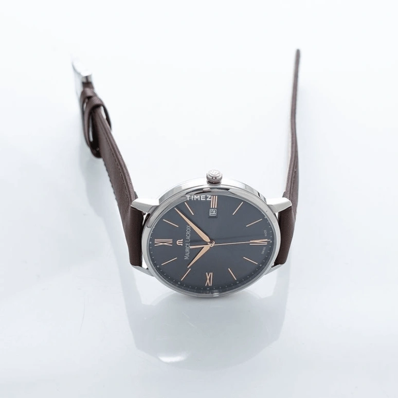 Maurice Lacroix,Eliros 40mm,40mm,Stainless Steel,Grey,Quartz,Day,Sapphire,EL1118,EL1118-SS001-311-1