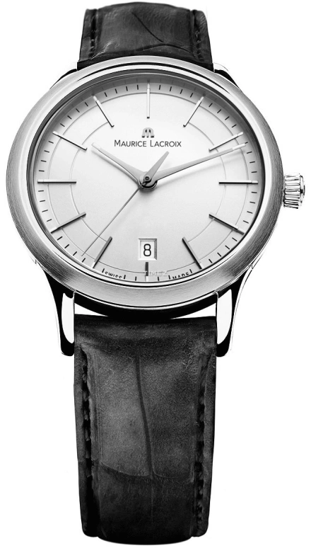 Maurice Lacroix,les classiques 38mm,38mm,Stainless Steel,White,Quartz,Day,Sapphire,Crystal Glass,LC1117,LC1117-SS001-130