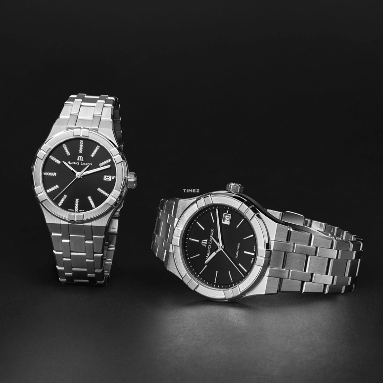 艾美,Aikon Quartz 40毫米,40毫米,精钢,黑色,石英,日历,蓝宝石,水晶玻璃,AI1108,AI1108-SS002-330-1