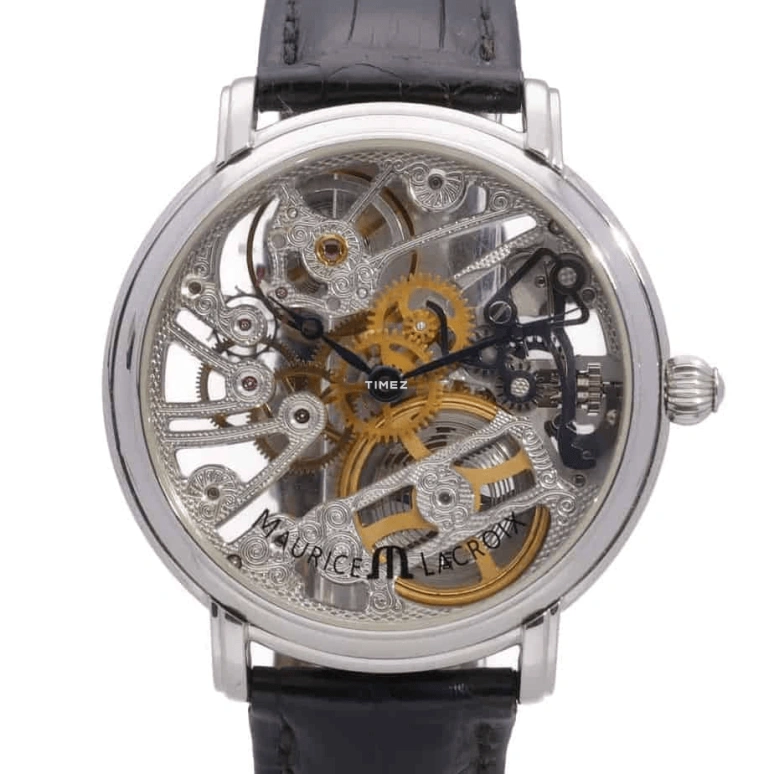 Maurice Lacroix,Masterpiece 44mm,44mm,Stainless Steel,Skeleton,Handwound,Sapphire,Crystal Glass,MP7048,MP7048-SS001-000