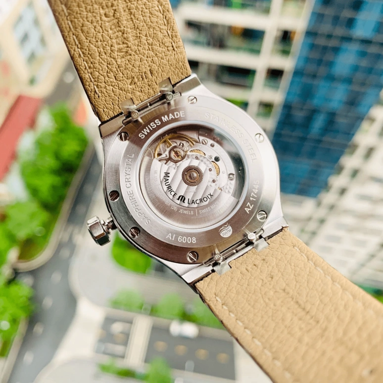 Maurice Lacroix,Aikon 42mm,42mm,Stainless Steel,Silver,Automatic,Day,38hours,AI6008,AI6008-SS001-130-1