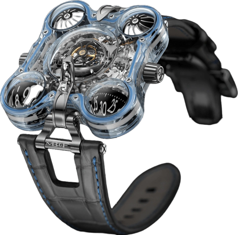 MB&F,钟表机 50毫米,50毫米,钛,蓝宝石,黑色,手动上弦,陀飞轮擒纵,72小时,60,60.STBL.B