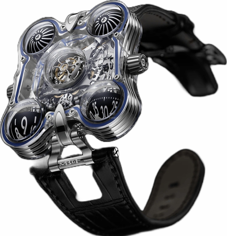 MB&F,钟表机 49.50毫米,49.50毫米,铂金,蓝宝石,黑色,手动上弦,陀飞轮擒纵,72小时,60,60.SPL.B