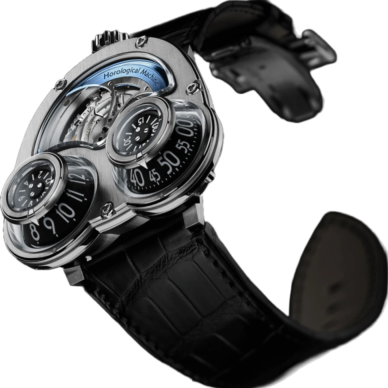 MB&F,钟表机 47毫米,47毫米,钛,白金,黑色,自动上弦,星期历,动力储存指示,35,35.WTL.B