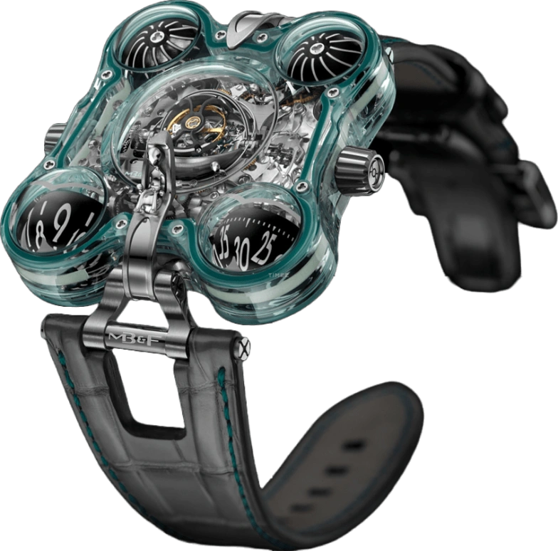 MB&F,钟表机 50毫米,50毫米,钛,蓝宝石,黑色,手动上弦,陀飞轮擒纵,72小时,60,60.STGL.B