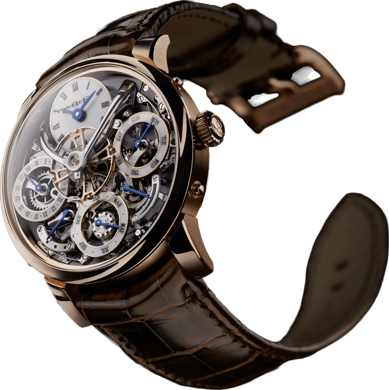 MB&F,经典机 44毫米,44毫米,红金,白色,手动上弦,闰年历,月历,星期历,日历,72小时,自制机芯,03,03.RL.W