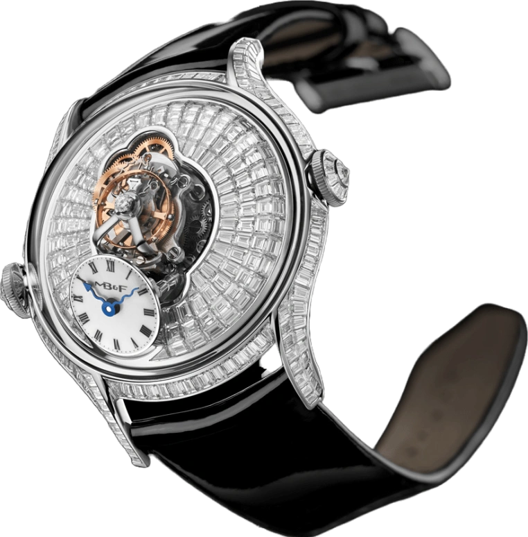 MB&F,经典机 38.50毫米,38.50毫米,白金,白色,手动上弦,陀飞轮擒纵,100小时,05,05.WSL.B1