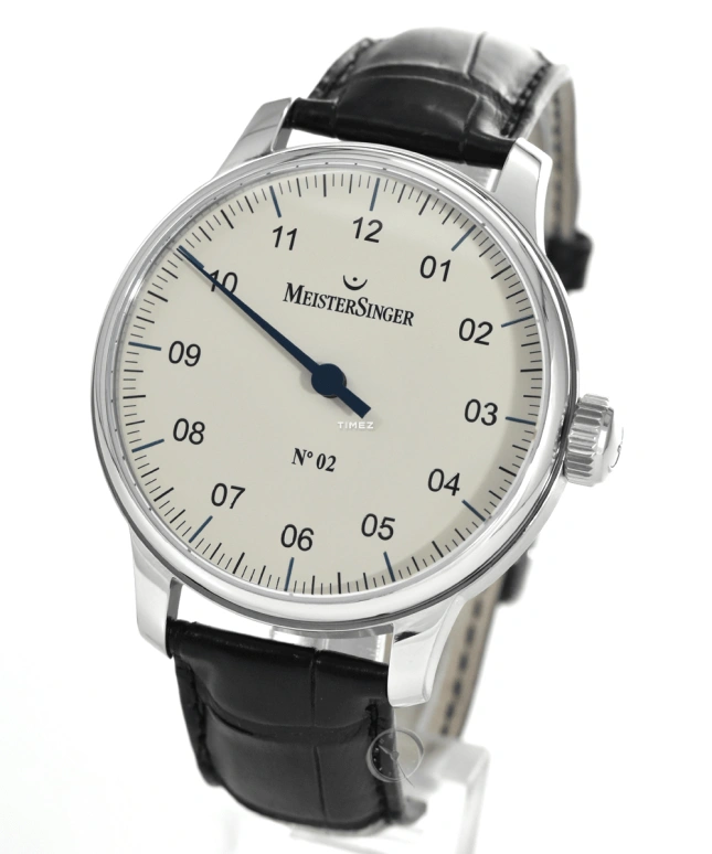 MeisterSinger,单针手表 43毫米,43毫米,不锈钢,米黄色,手动上弦,46小时,蓝宝石,AM6603