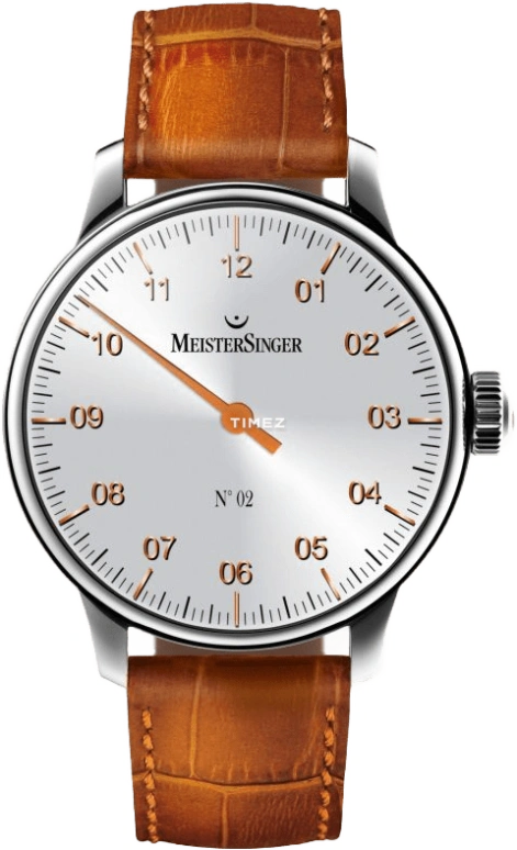 MeisterSinger,单针手表 43毫米,43毫米,不锈钢,银色,手动上弦,46小时,蓝宝石,AM6601G