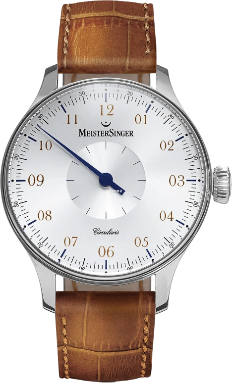 MeisterSinger,单针手表 43毫米,43毫米,不锈钢,银色,手动上弦,120小时,自制机芯,CC101