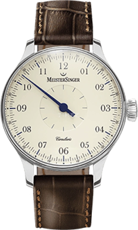 MeisterSinger,单针手表 43毫米,43毫米,不锈钢,米色,手动上弦,120小时,自制机芯,CC103