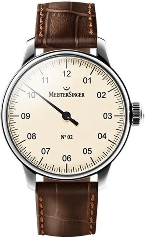 MeisterSinger,单针手表 43毫米,43毫米,不锈钢,米黄色,手动上弦,46小时,蓝宝石,AM6603