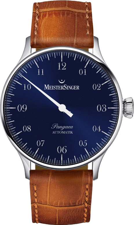 MeisterSinger,单针手表 40毫米,40毫米,不锈钢,蓝色,自动上弦,38小时,蓝宝石,PM908