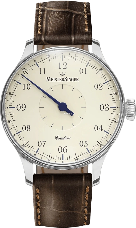 MeisterSinger,单针手表 43毫米,43毫米,不锈钢,米色,手动上弦,120小时,自制机芯,CC103