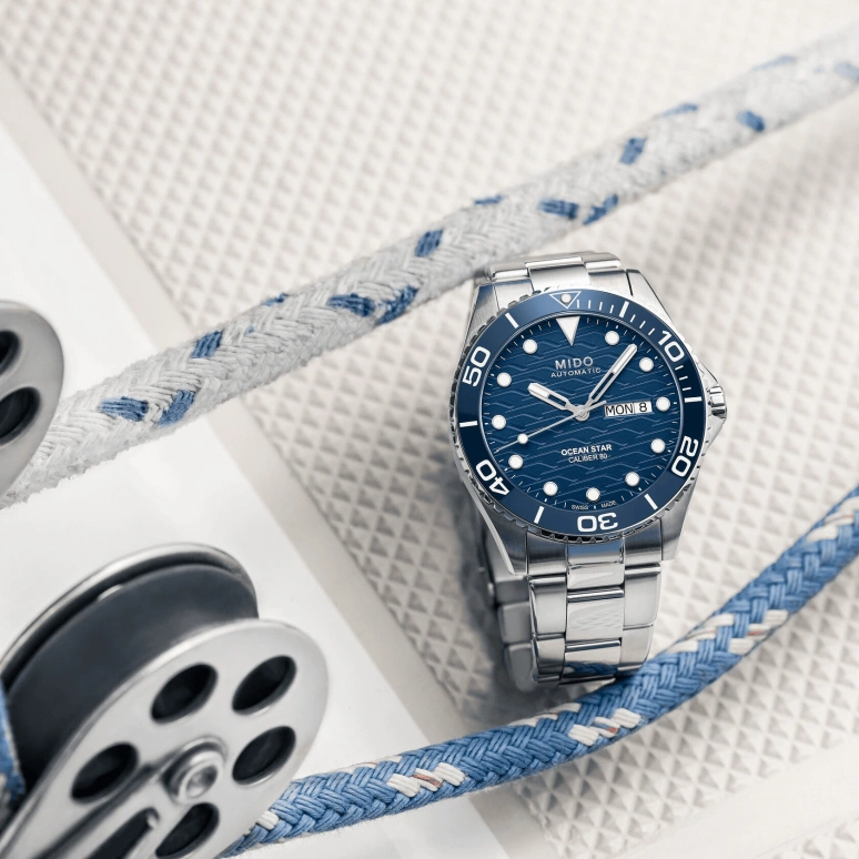 Mido,Ocean Star 42.50mm,42.50mm,Ceramic,Stainless Steel,Blue,Automatic,Date,Day,M042,M042.430.11.041.00