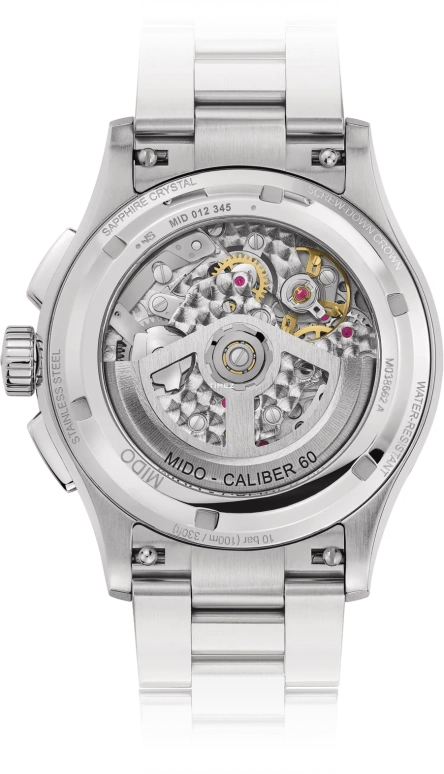 Mido,Multifort 43mm,43mm,Stainless Steel,Grey,Automatic,Chronograph,Anti-magnetic,M038,M038.662.11.060.00