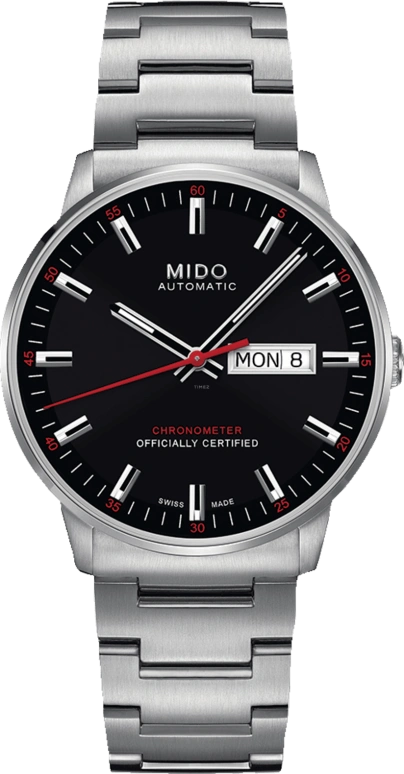 Mido,Commander 40mm,40mm,Stainless Steel,Black,Automatic,Date,Anti-magnetic,M021,M021.431.11.051.00