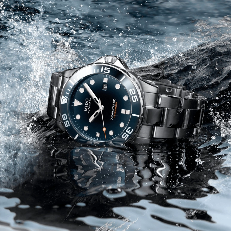 Mido,Ocean Star 43.50mm,43.50mm,Ceramic,Stainless Steel,Blue,Automatic,Date,Anti-magnetic,M026,M026.608.11.041.01