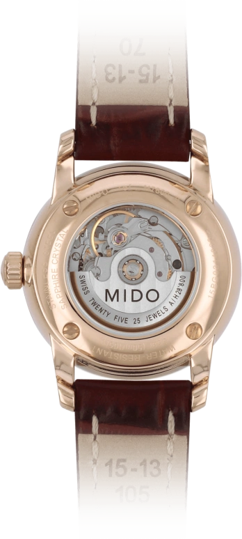 Mido,Baroncelli 29mm,29mm,Stainless Steel,Rose Gold,Silver,Automatic,38hours,Sapphire,M7600,M7600.2.21.8