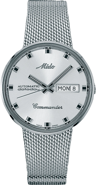 Mido,Commander 37mm,37mm,Stainless Steel,Silver,Automatic,Date,Day,M8429,M8429.4.21.11