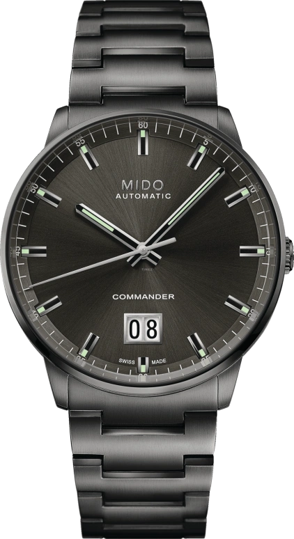 Mido,Commander 42mm,42mm,Stainless Steel,Grey,Automatic,Date,Big Date,M021,M021.626.33.061.00