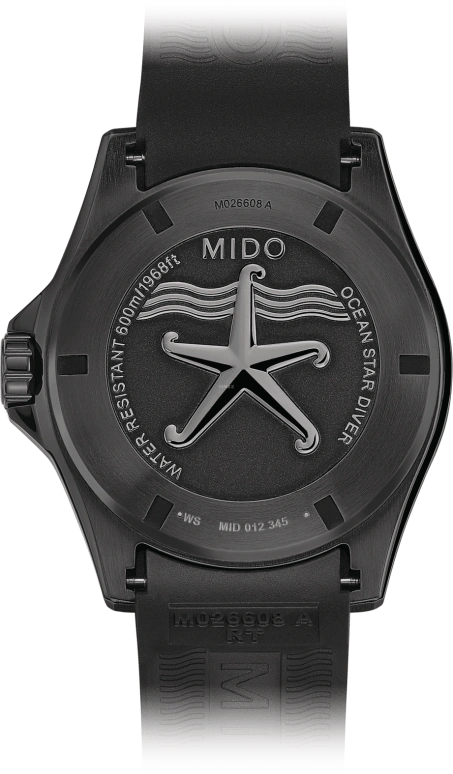 Mido,Ocean Star 43.50mm,43.50mm,Ceramic,Stainless Steel,Black,Automatic,Date,Anti-magnetic,M026,M026.608.37.051.00