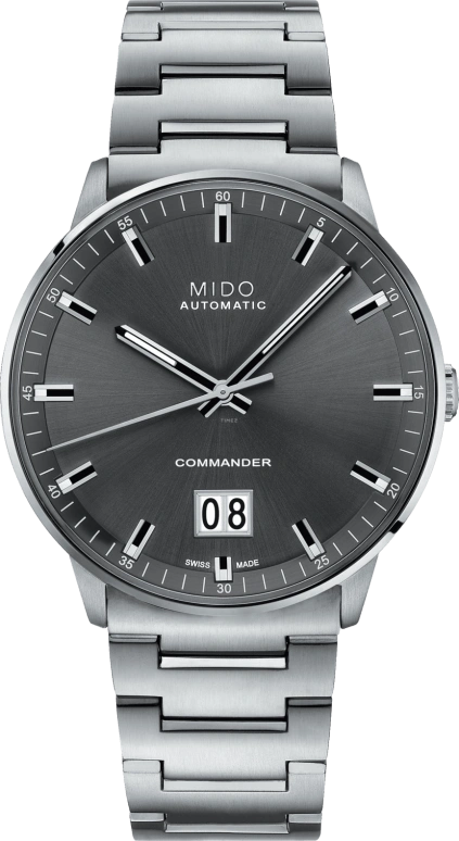 Mido,Commander 42mm,42mm,Stainless Steel,Grey,Automatic,Date,Big Date,M021,M021.626.11.061.00