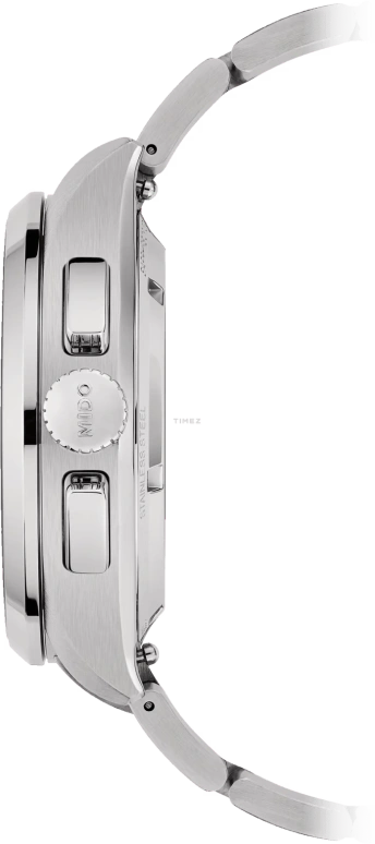 Mido,Multifort 43mm,43mm,Stainless Steel,Grey,Automatic,Chronograph,Anti-magnetic,M038,M038.662.11.060.00