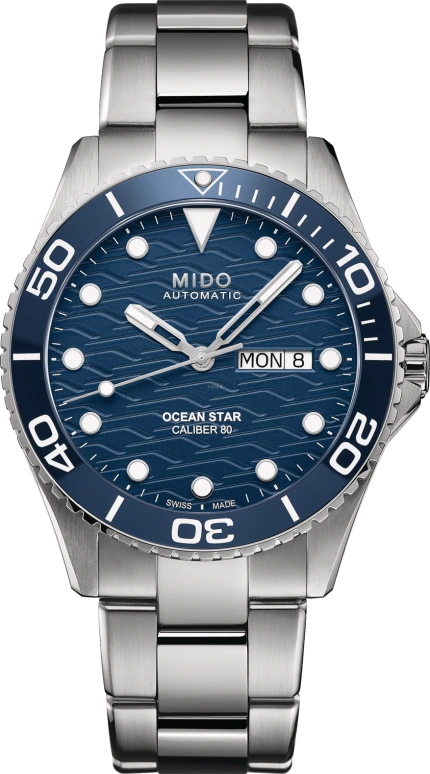 Mido,Ocean Star 42.50mm,42.50mm,Ceramic,Stainless Steel,Blue,Automatic,Date,Day,M042,M042.430.11.041.00